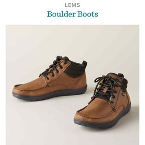 NWT LEMS BOULDER BOOT MID UNISEX MEN 7, WOMEN 8.5, COLOR UMBER LEMS 41-070M
